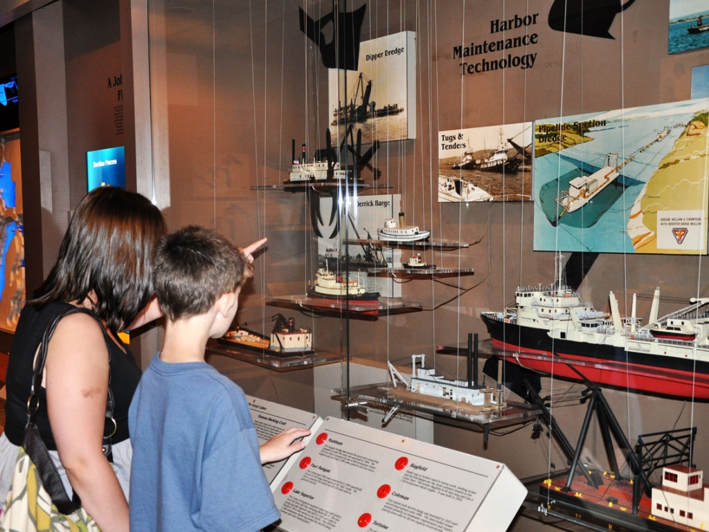 Exhibits at the Lake Superior Maritime Visitor Center 